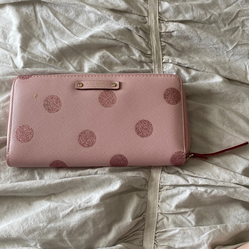 Pink Polka Dot Kate Spade Wallet *New!*